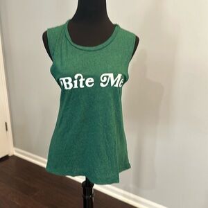 New Tank Top “Bite Me” Size Small